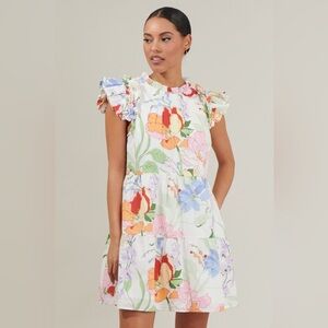 Sugarlips Juliet Floral Garden Lauren Shift Mini Dress XL
